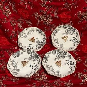 Set of four (4) octagon shaped trinket trays.